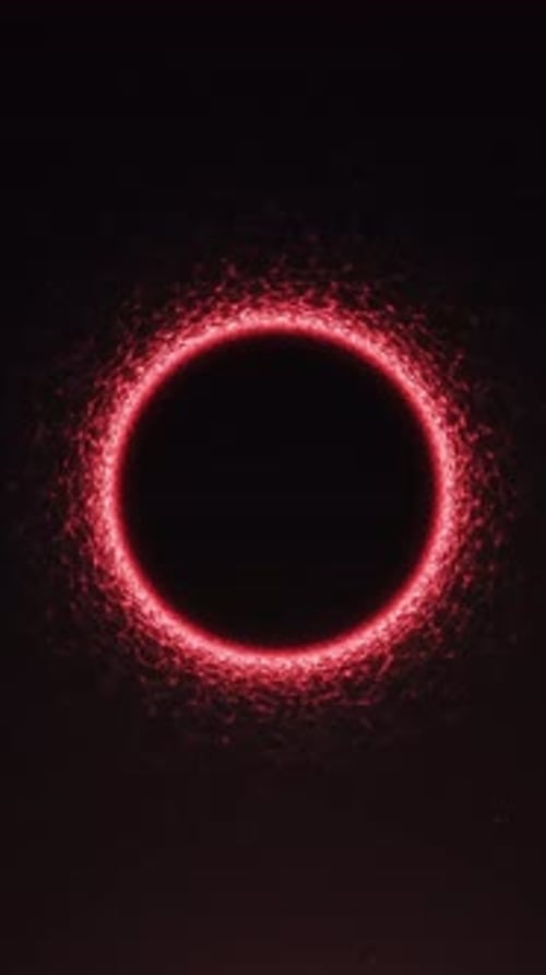 Abstract Red Energy Circle Loop Animation