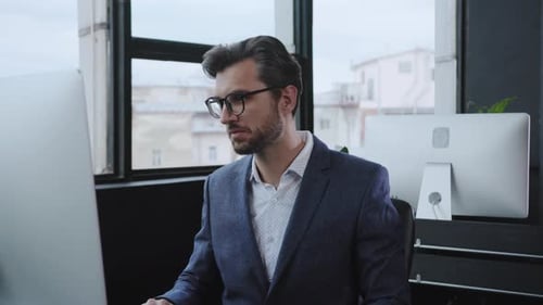 Dedicated and Focused Professional Thriving in a Modern Corporate Office Environment Today