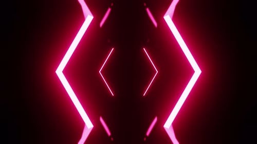 Pink Neon Entrance Arrow Tunnel Vj Loop Seamless Background Animation