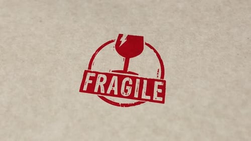 Fragile stamp and stamping