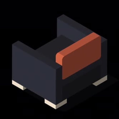 Isometric Rotating Armchair Design Animation