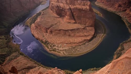 Horseshoe Bend Colorado River Aerial View