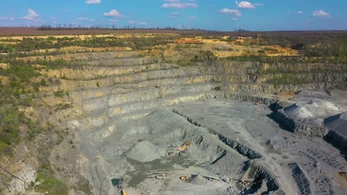Aerial View Of Opencast Mining Quarry 8
