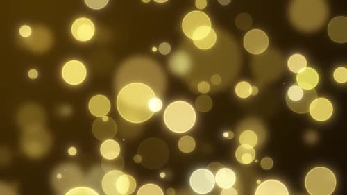 Glowing Golden Bokeh Particles Abstract Motion Background