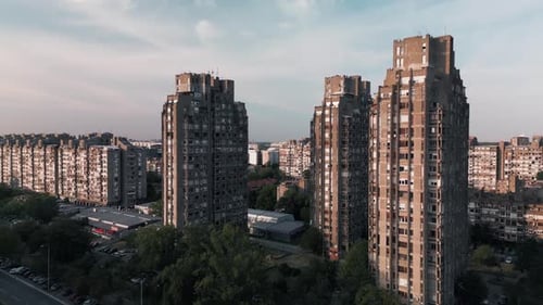 Brutalismo, edificios, Blok 21, Belgrado 3