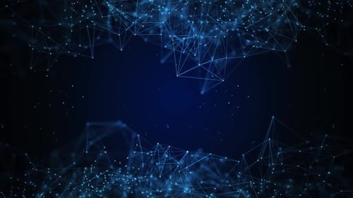 Digitale abstrakte Technologie mit verbindenden Punkten und Linien