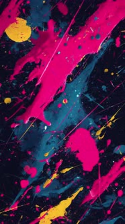 Abstract Vertical Paint Splatter Animation Background