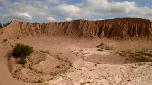 Sand Quarry Shooting From a Drone