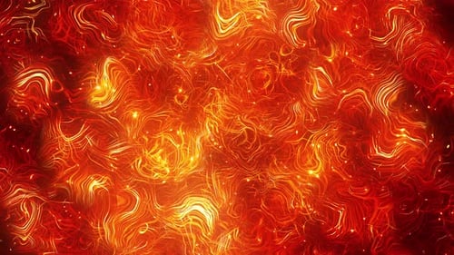 Red Orange Dynamic Chaotic Abstraction