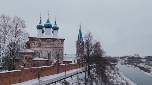 City with Orthodox Churches and Monasteries
