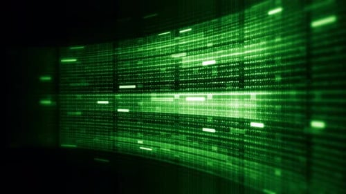 Futuristic data network visualization with glowing digital streams 07