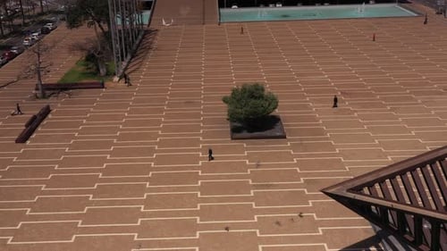Vista aérea de la plaza Rabin en Tel Aviv