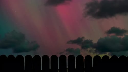 The Aurora Borealis the Northern Lights Showing Up in Portnoo County Donegal Ireland