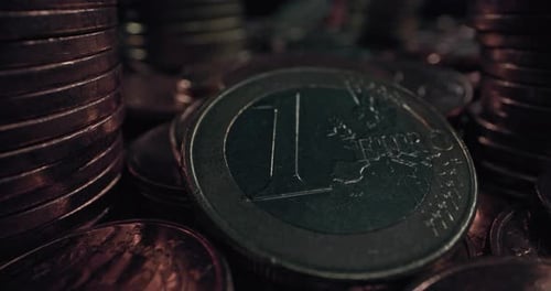 Closeup of a Oneeuro Coin
