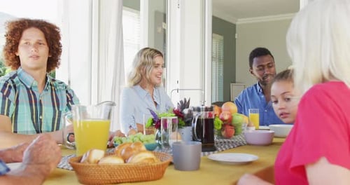 Multigenerational Family Mealtime Gathering