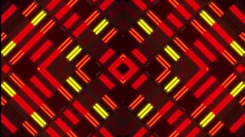 Vibrant Neon Geometric Lines Abstract Background Loop