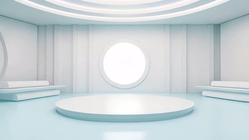 Clean Modern 3D Studio Stage for Presentations