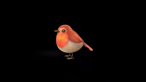 Cute Bird Orange Idle 2