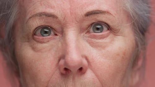 Close up of Senior Woman's Face and Eyes