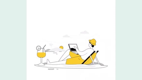 Relax On The Beach Animation Scene