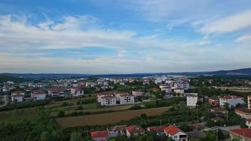 Aerial Drone Town 2K