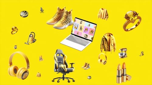 Modern E-commerce Product Reveal on Laptop Screen