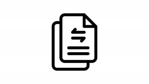 Minimalist Flat Design Document Duplication and Transfer Animated Icon