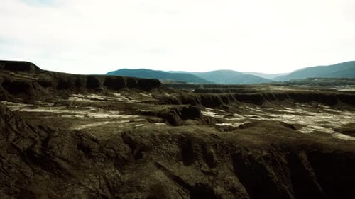 Black Volcanic Basalt Rock Formations in the Low Light