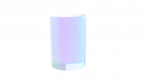 Intro Bright Holographic Colors Cylinder Alpha Channel Able to Loop Seamless