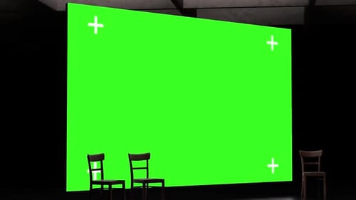 Seminar Presentation Stage Green Screen Mockup