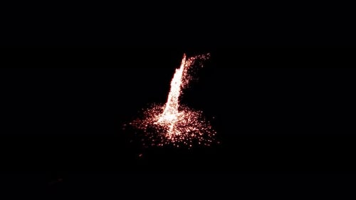 Fiery Red Particle Swirl Reveal Animation