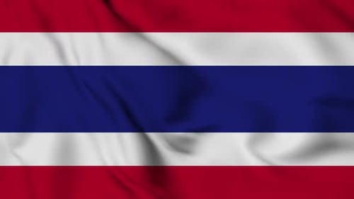 Realistic Waving Thailand National Flag Animation