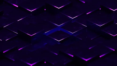 Purple Abstract Glossed Textured Cubes Background VJ Loop in HD
