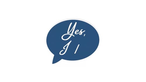 Yes I Do Wedding Speech Bubble Text Reveal