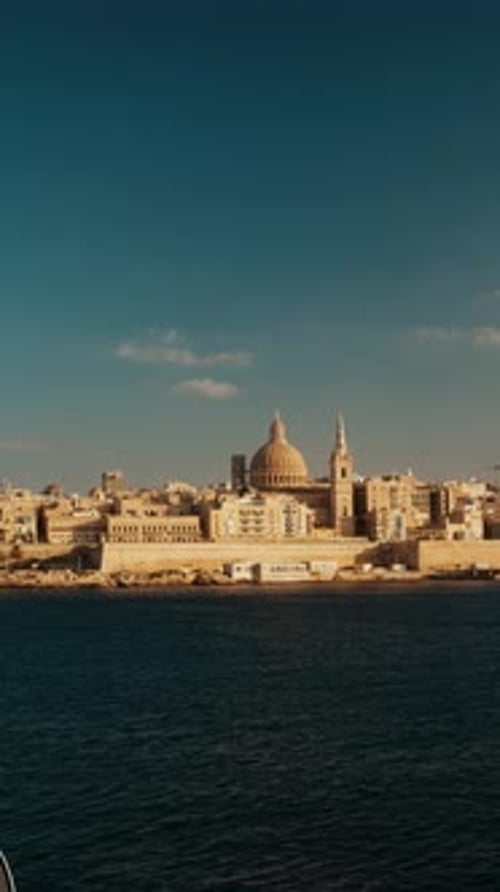 Picturesque View of Coastal City of Valletta Malta