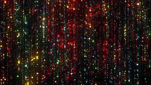 Colorful Shimmering Falling Glitter Particles Background Loop