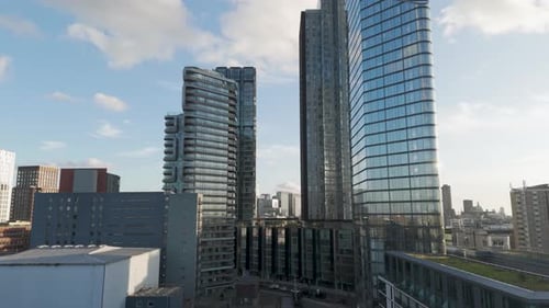 Aerial View of High-Rise Luxury Flats Set Within London City
