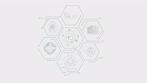 Infografía que muestra las operaciones de procesamiento de datos en un sistema digital complejo