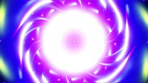 Magenta Spiral Vortex VJ Loop with Luminous Petals and Kaleidoscopic Glow