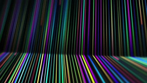 Color neone line. Multicolored line background loop. Rainbow vector space. Colored wall Blurred. Fut