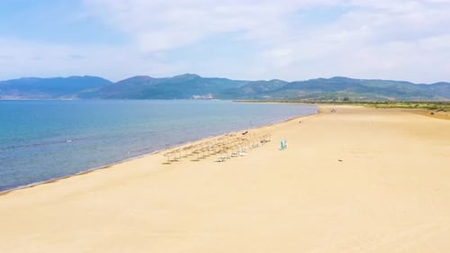 aerial view of empty beach