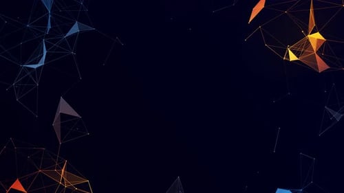 Abstract Digital Network Loop Background with Interconnected Lines and Dots