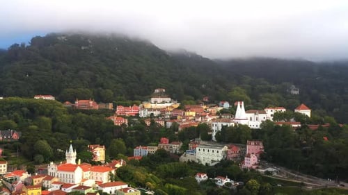 Aerial Cityscape of Sintra Portugal
