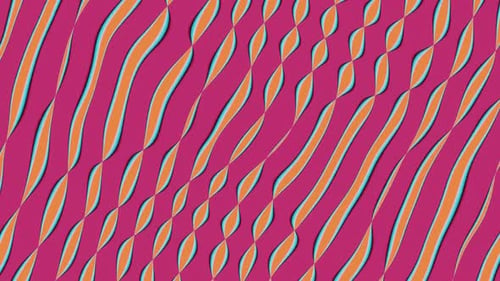 3D gerenderter rosa Hintergrund mit Wellenlinien