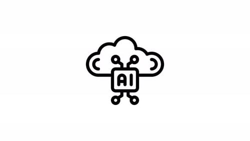 AI line icon animation