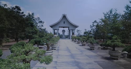 Gates Of A Buddhist Temple In Taiwan
