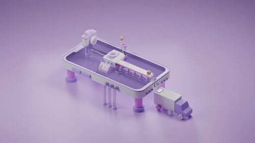 3D Loop Satisfying Online Shopping Animation