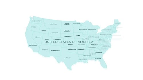 Animated Element for Geographic Infographics Map of the Contiguous US