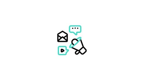 Minimalist Digital Communication and Marketing Icons Animation