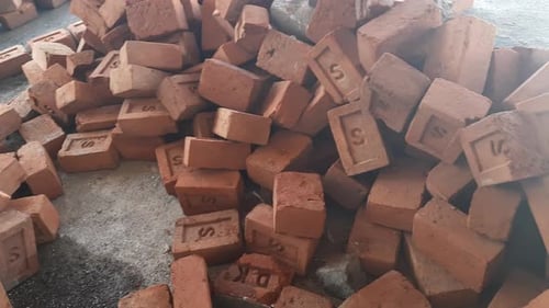 Solid clay bricks used for construction, Old red brick, Hard Laterite Cladding Stone Brick, For Wall
